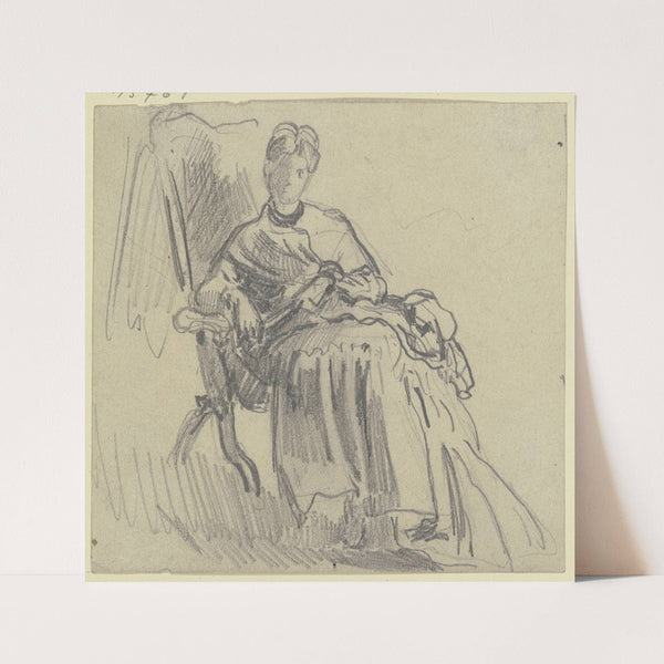 Frau im Lehnstuhl, zurückgelehnt by Philipp Rumpf