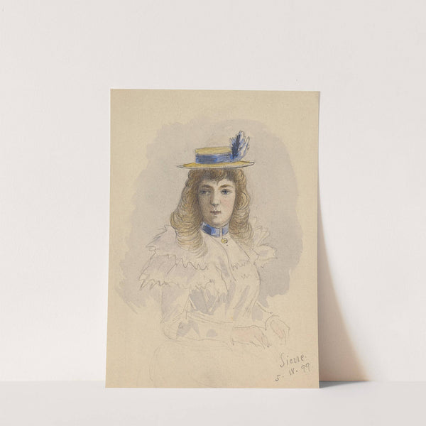 Frau mit Hut von vorne by Paul Franz Otto