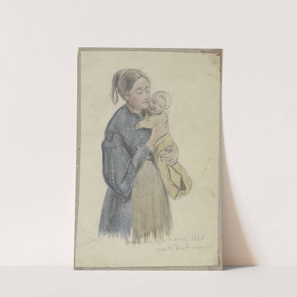 Frau mit Kind auf dem Arm by Hugo Kauffmann