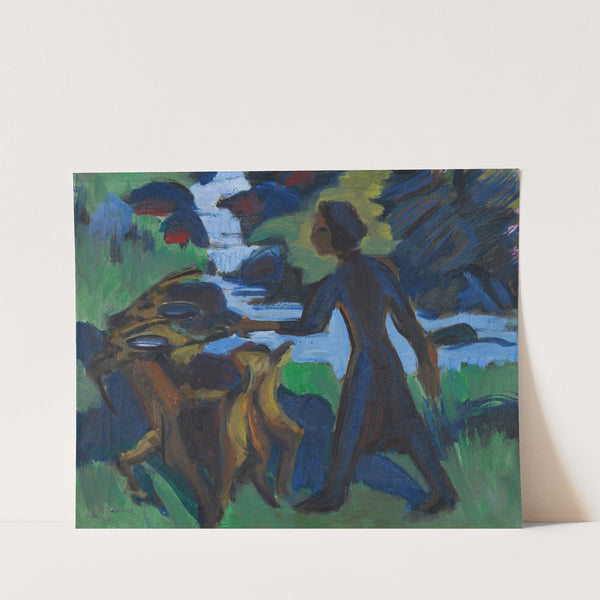 Frau mit Ziege (1938) by Ernst Ludwig Kirchner