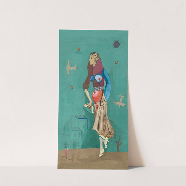 Frau, zwei Flugzeuge, Bomben by Karl Wiener