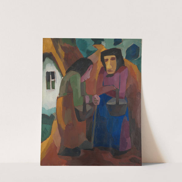 Frauen vor dem Haus by Martel Schwichtenberg
