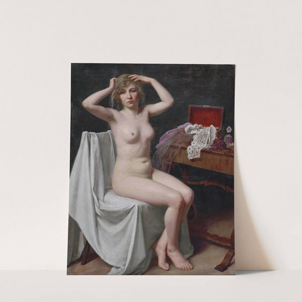 Frauenakt mit Schleier by Paul Scholz