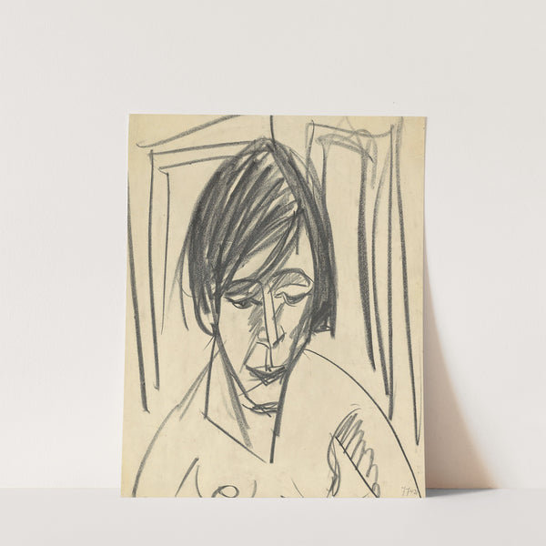 Frauenportrait (Erna Schilling) (Circa 1914-1915) by Ernst Ludwig Kirchner