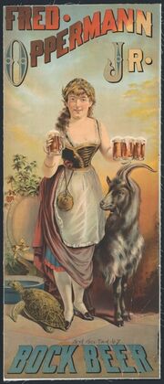 Fred. Opperman, Jr., Bock beer, Bock beer card no. 7 (1885)
