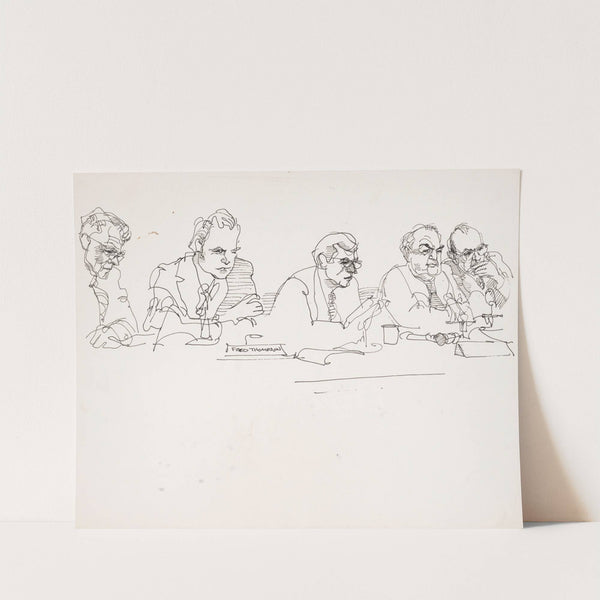 Fred Thompson and other senators during the Senate Watergate hearings by Joseph Papin