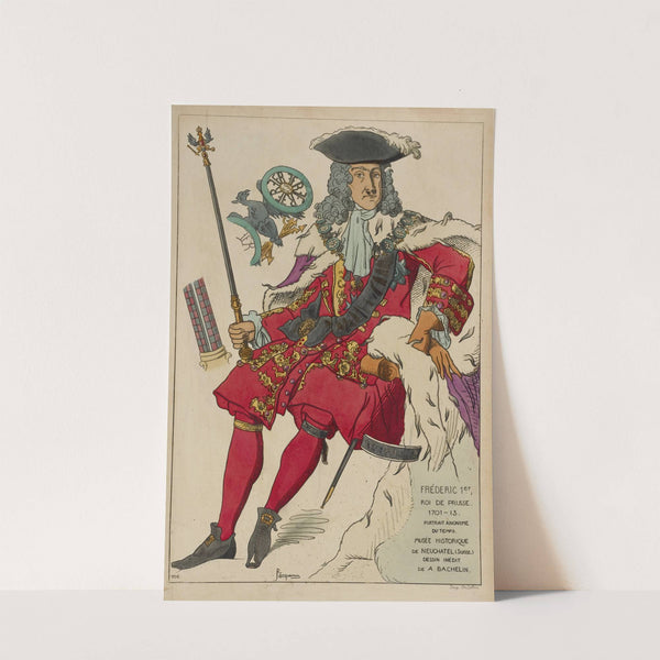 Fréderic 1er, roi de Prusse. 1701-13. Portrait anonyme du temps. Musée Historique de Neuchatel (Suisse.) by Raphaël Jacquemin