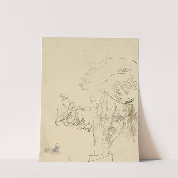 Frederik van Eeden, schrijvend by Jan Veth