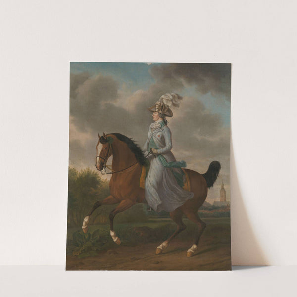 Frederika Sophia Wilhelmina of Pruissia (1751-1820), Equestrian portrait of the Wife of Prince Willem V by Tethart Philip Christian Haag