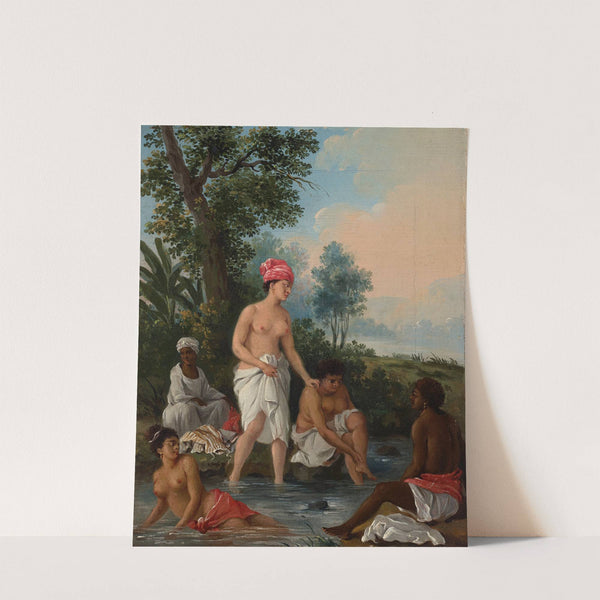 Free women of Dominica bathing in a stream by Agostino Brunias