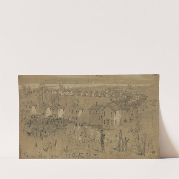 Freedmans village–Greene Heights Arlington, VA. (1864) by Alfred Rudolph Waud