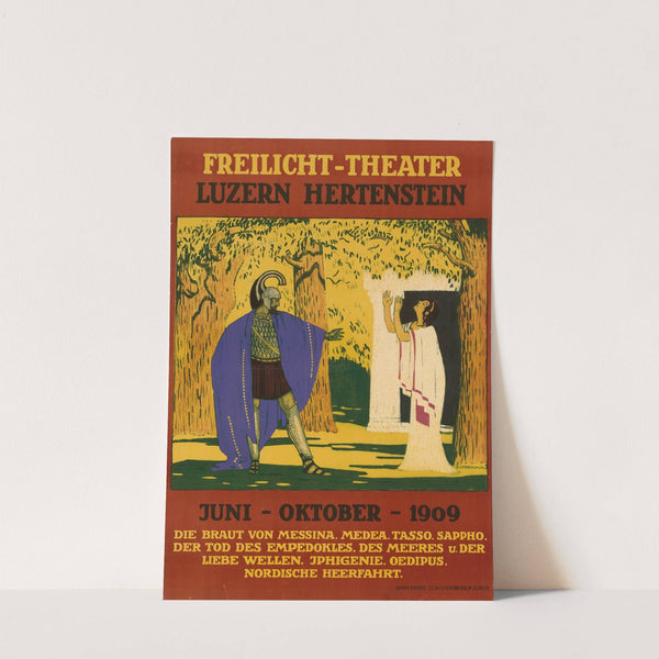 Freilicht Theater Luzern Hertenstein. Die Braut von Messina (1909) by Emil Cardinaux