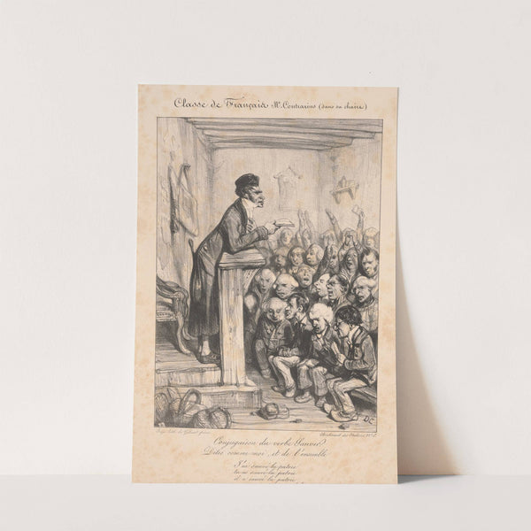 [French class, Mr. Contrarius (on his pulpit) (1830) by Alexandre-Gabriel Decamps