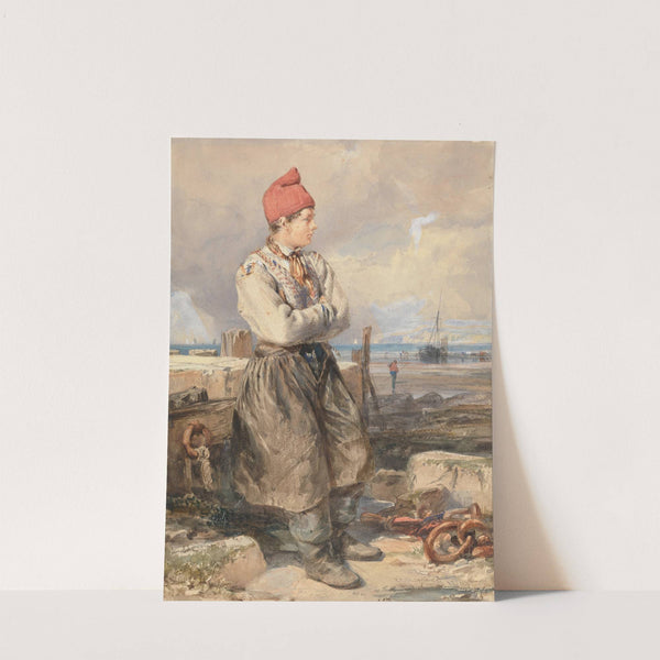 French Coast Scene with Fisherboy by James Duffield Harding
