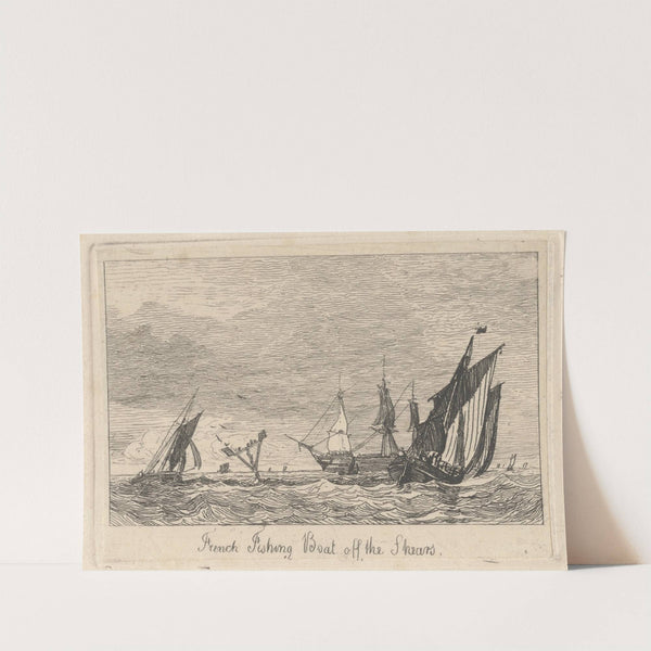 French Fishing Boat off the Shears by Miles Edmund Cotman