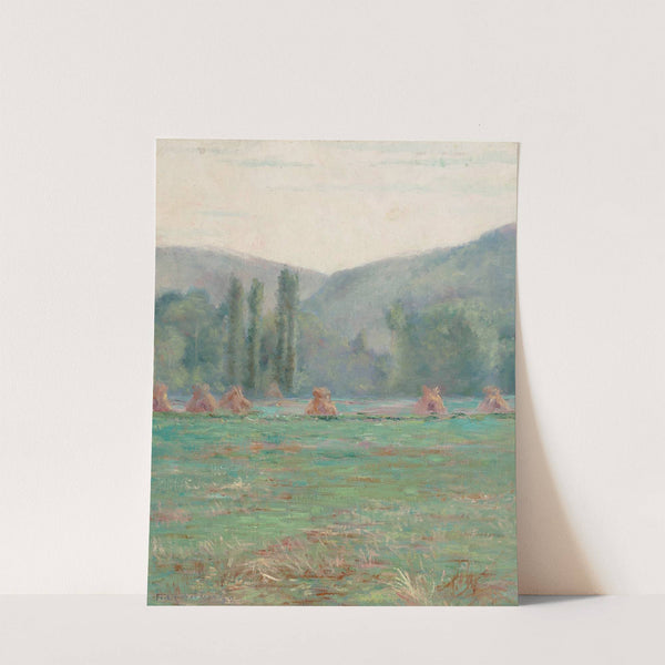 French Landscape with Haystacks by Francis Henry Richardson