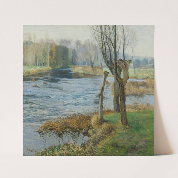 French Landscape with Watercourse by Gustave Albert