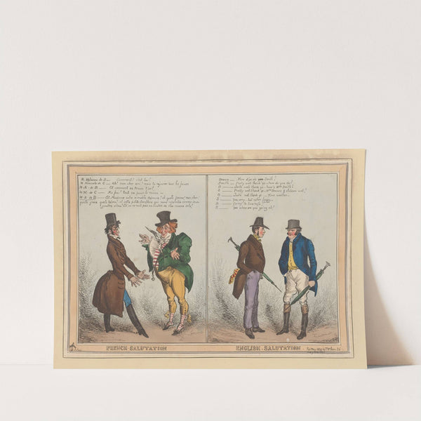 French Salutation, English Salutation (1827-1829) by William Heath