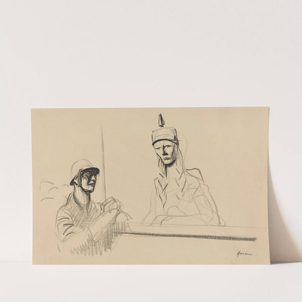 French Soldier Addressing Germania (c. 1914-1919) by Jean-Louis Forain