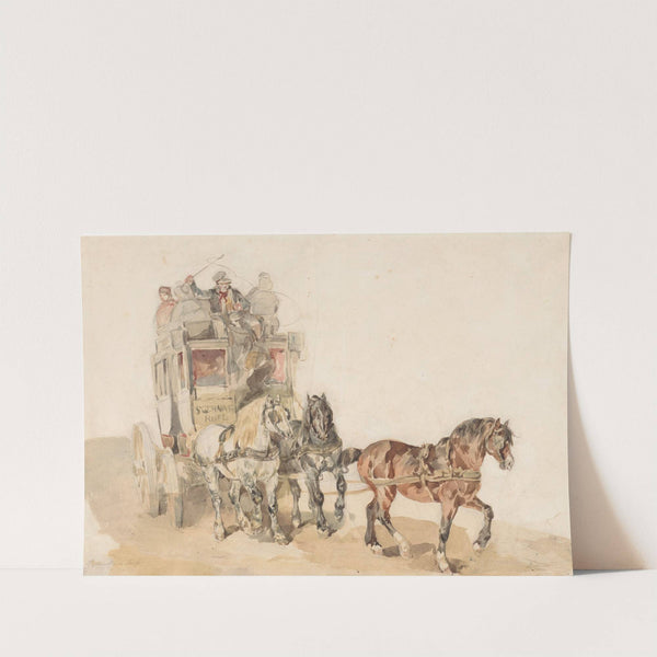 French stagecoach by Piotr Michałowski