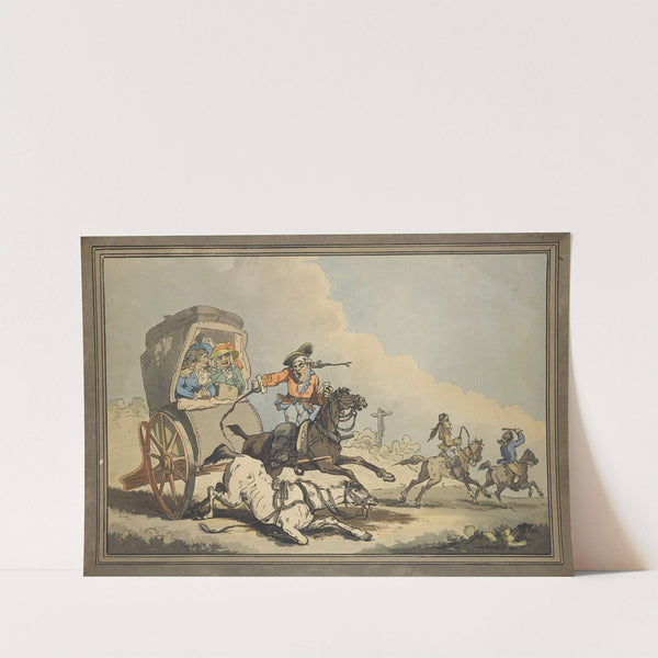 French travelling, or the first stage from Calais (1792) by Thomas Rowlandson