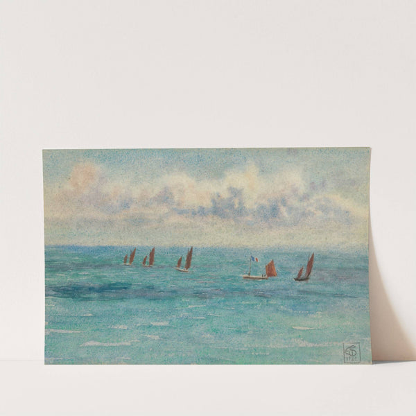 French yachts at sea by Joseph Edward Southall