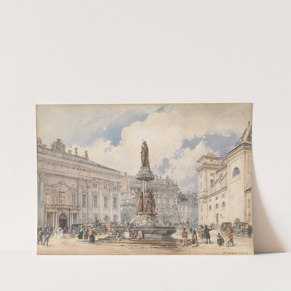 Freyung mit Austriabrunnen by Rudolf von Alt