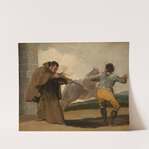 Friar Pedro Shoots El Maragato as His Horse Runs Off (c. 1806) by Francisco de Goya