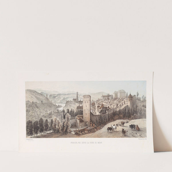 Fribourg, vue depuis la porte de Morat by Jean Jacottet