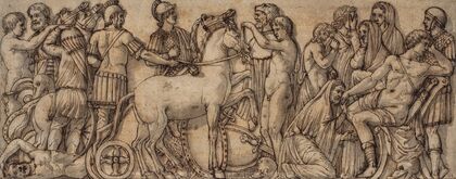 Frieze from a Roman sarcophagus (1595 – 1668,)