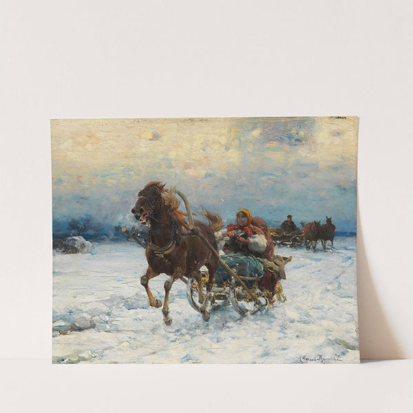 Fröhliche Schlittenfahrt (1910) by Alfred Von Wierusz-Kowalski