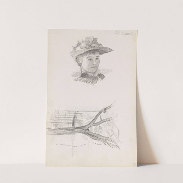 Frøken Schneider og trestudie by Signe Scheel