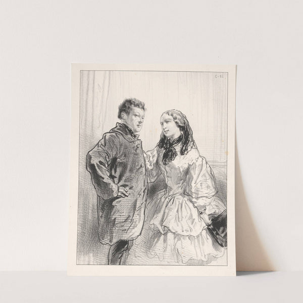 From nature; You’re going to play checkers with Dachu! And. (1857) by Paul Gavarni