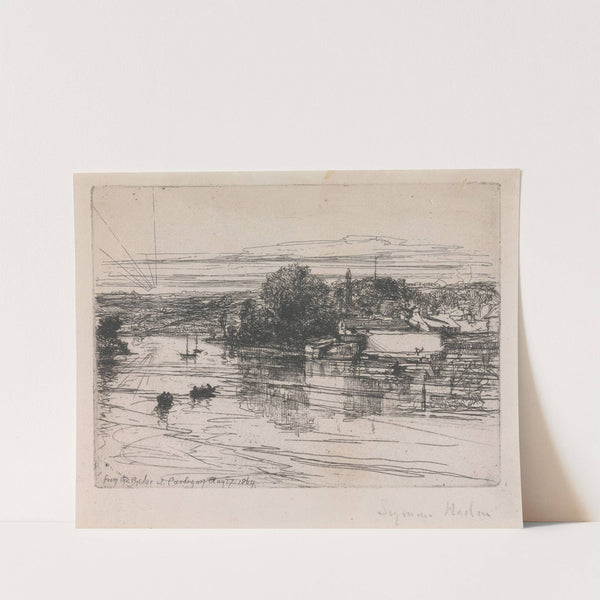 From the Bridge at Cardigan by Francis Seymour Haden