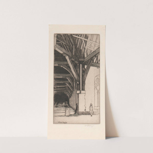 From the Flemish Set; Roof of the Halles, Ypress by William Strang