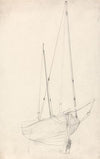 Front View of a Vessel with Masts