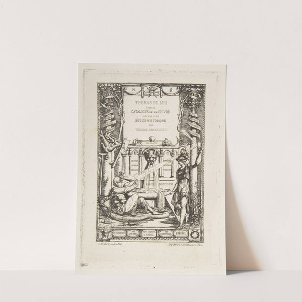 Frontispiece for the Catalogue of the work of Thomas De Leu (1866) by Charles Meryon