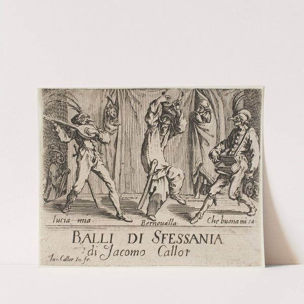 Frontispiece to Balli di Sfessania (1631) by Jacques Callot