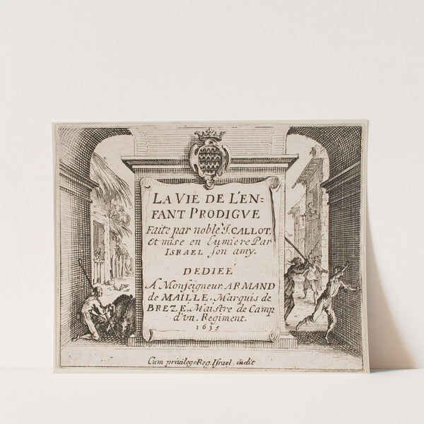 Frontispiece to ‘The Prodigal Son’ (1635) by Jacques Callot