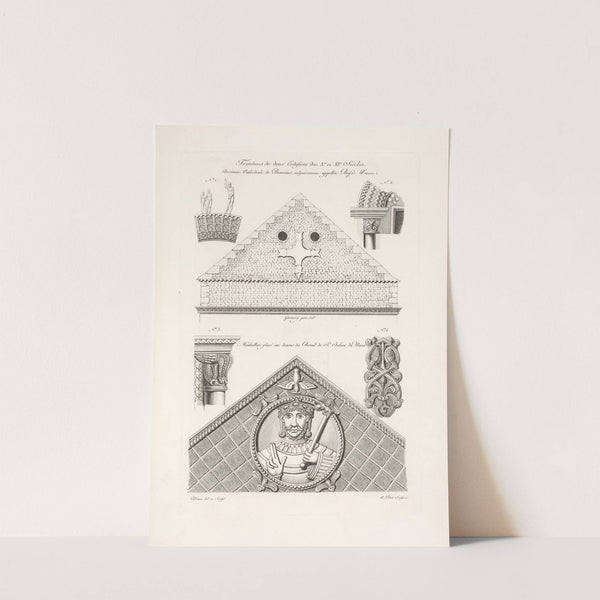 Frontons de deux edifices des Xe. et XIe. siècles by Nicolas Xavier Willemin