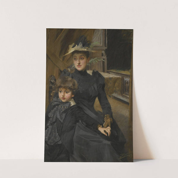 Fru Weguelin Med Son (Mrs Weguelin And Her Son) (1889) by Anders Zorn