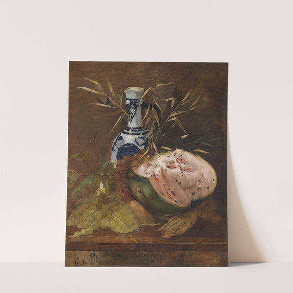 Früchtestillleben Mit Melone by Carl Von Merode