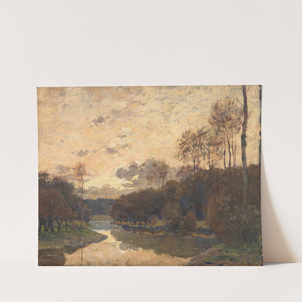 Frühlingslandschaft in Abendstimmung by Wilhelm Nagel