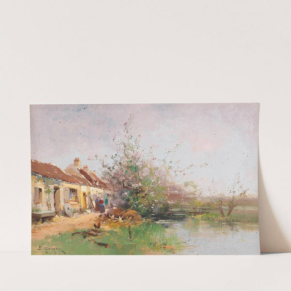 Frühlingstag am Bachufer by Eugène Galien-Laloue