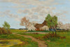 Frühsommerliche Landschaft mit Bauernkaten bei Ahrenshoop