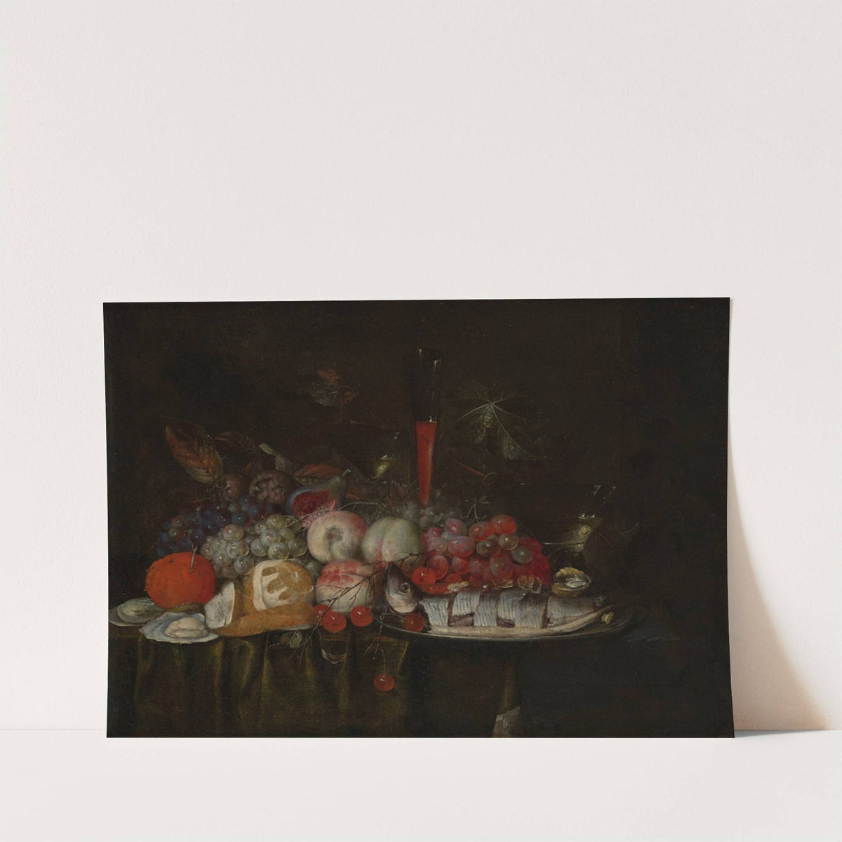 Fruit and Sliced Herring (1668) by Jan Pauwel Gillemans the Elder