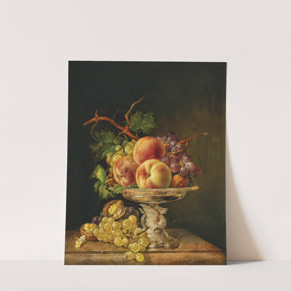 Fruit Still Life in a Silver Centrepiece Bowl by Franz Xaver Petter