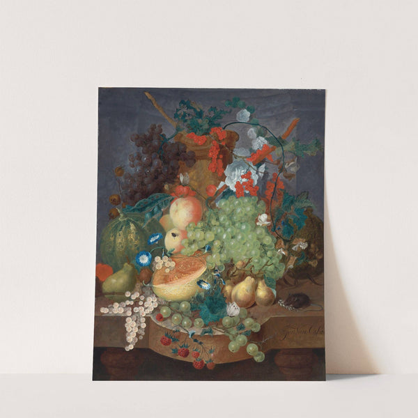 Fruit Still Life With A Mouse On A Ledge by Jan Van Os