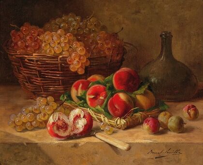 Fruit Still Life with Peaches and Grapes — size preview
