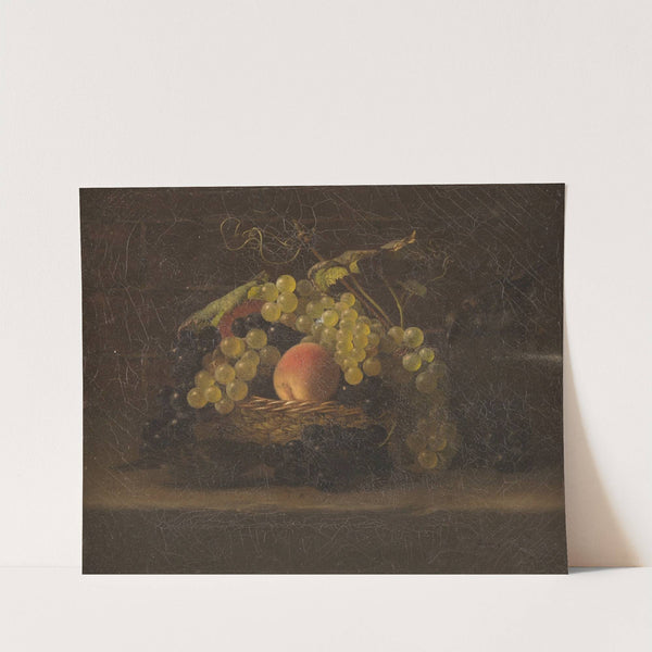 Fruit still life with sparrows by Hans Heinrich Jürgen Brandes